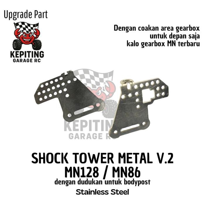 Shock Tower V2 MN128 MN86 Stainless Steel (Dengan Dudukan untuk Bodypost) - Image 5