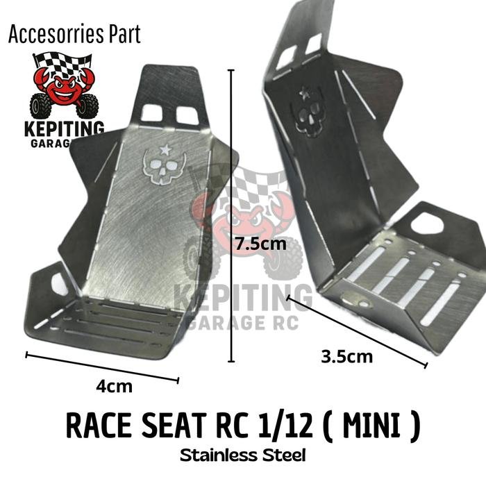 Jok Racing Seat RC 1/12 ( Mini ) Stainless Steel - Image 2