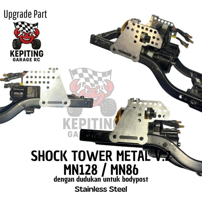 Shock Tower V2 MN128 MN86 Stainless Steel (Dengan Dudukan untuk Bodypost) - Image 6