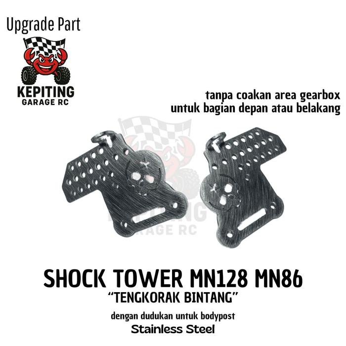 SHOCK TOWER V.3 MN128 MN86 "Tengkorak Bintang" Stainless Steel - Image 6