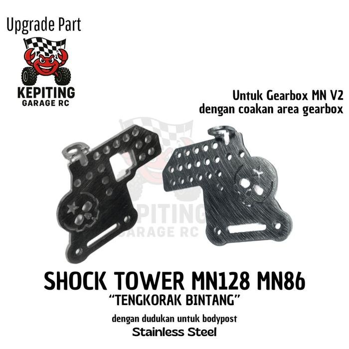 SHOCK TOWER V.3 MN128 MN86 "Tengkorak Bintang" Stainless Steel - Image 5