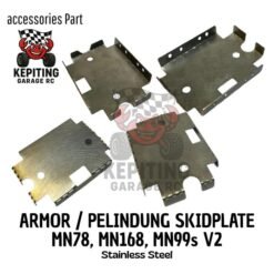 Alternative view of Armor / Pelindung Skidplate MN78, MN168, MN99S V2 Stainless Steel