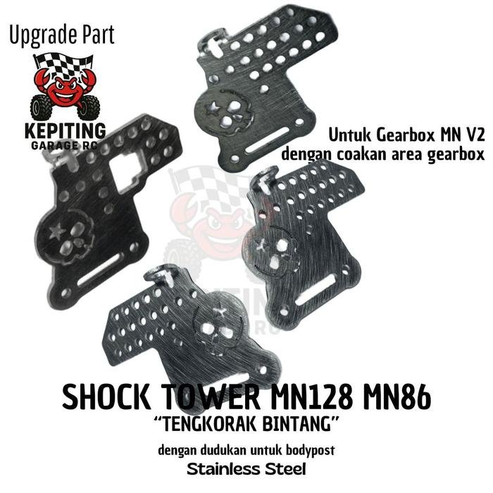 SHOCK TOWER V.3 MN128 MN86 "Tengkorak Bintang" Stainless Steel - Image 4